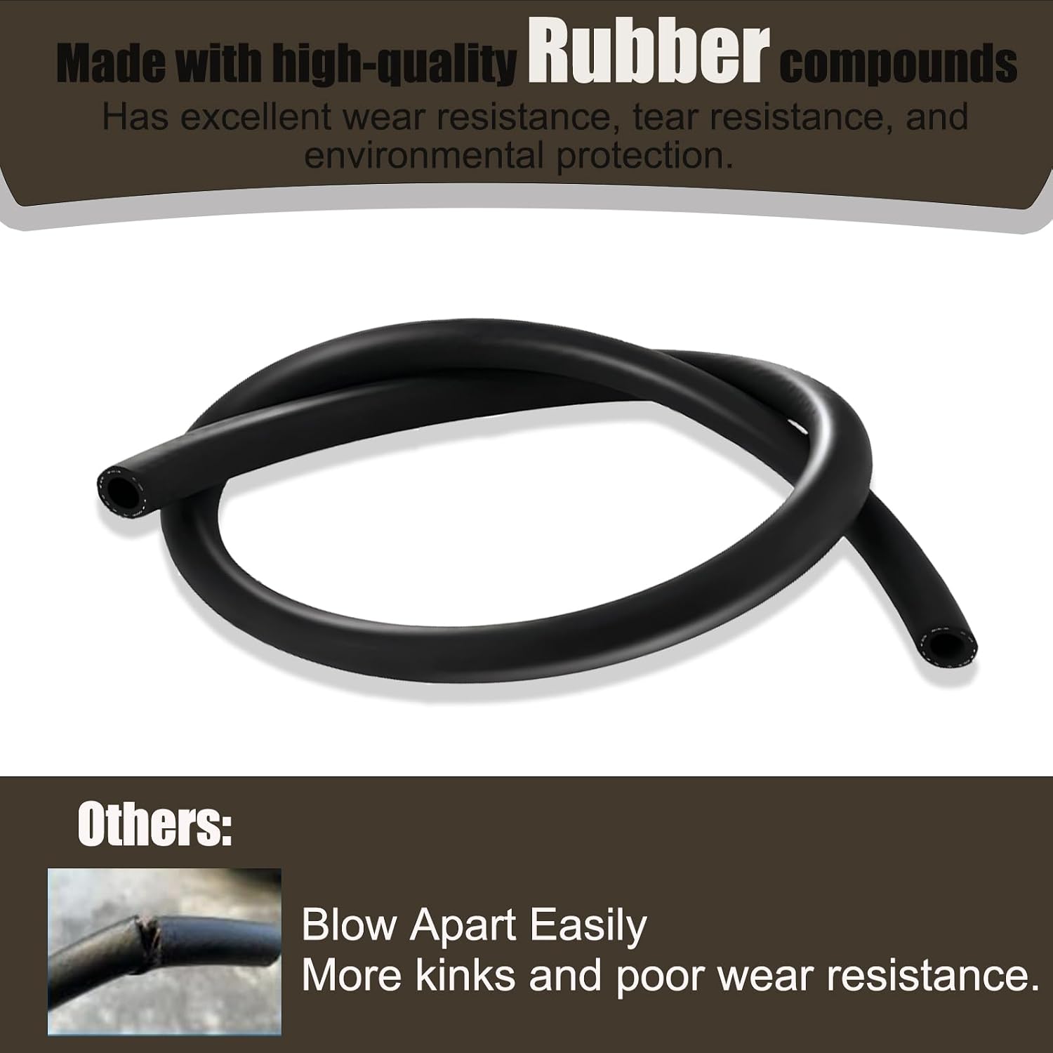 2-Pack 27232 11/32" x 36" 85 PSI High-Temp Power Brake Vacuum Hose – Universal Booster Line for Cars & Light Trucks，27232 brake booster vacuum hose，brake booster vacuum hose