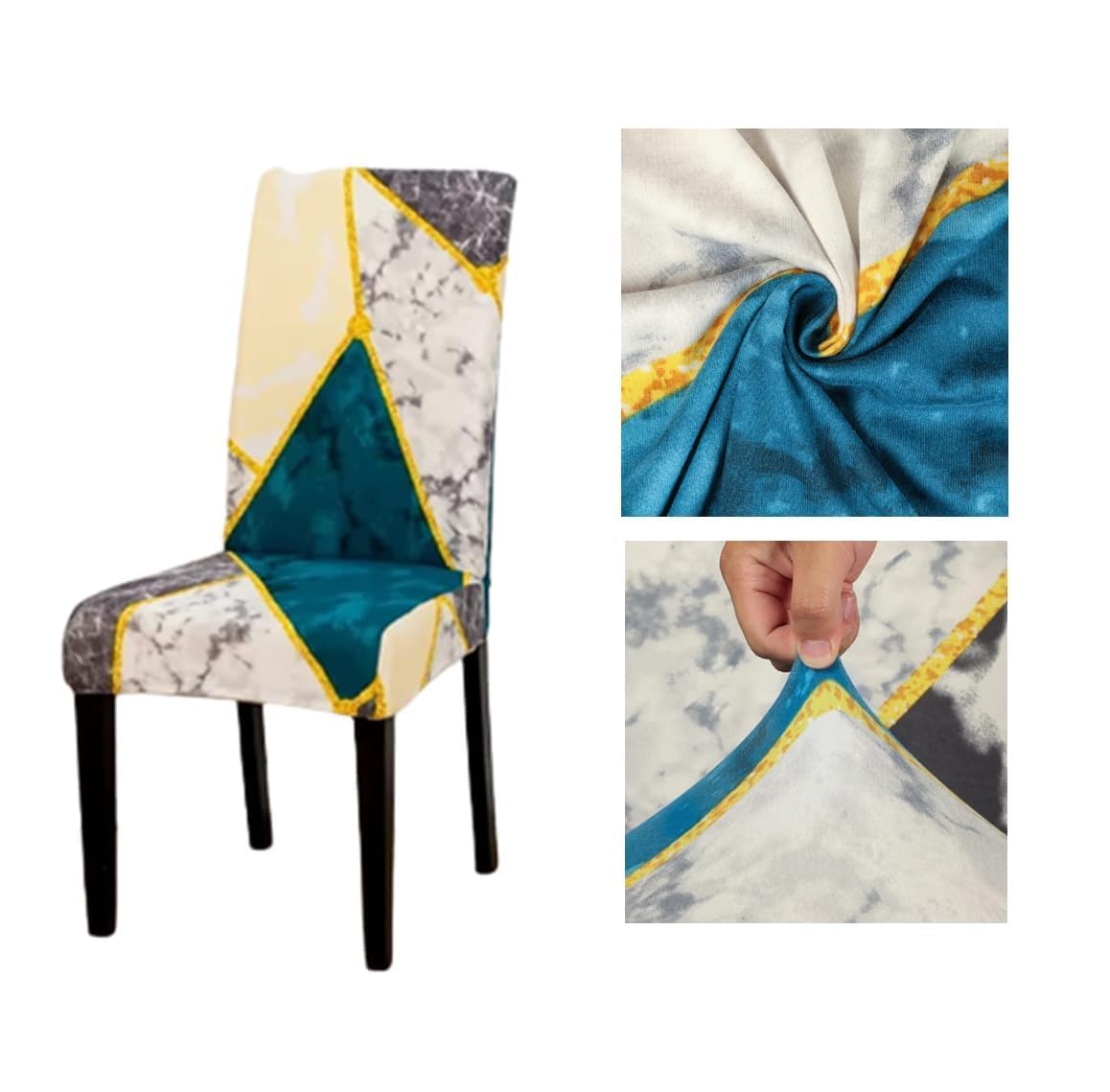 Gold Stretch Chair Covers - Set of 4 -8