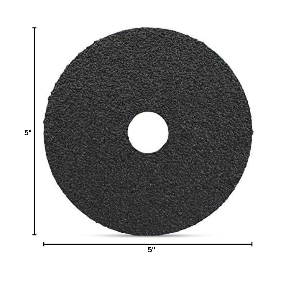 BHA Silicon Carbide Resin Fiber Sanding and Grinding Discs, 5” x 7/8” Arbor Hole - 25 Pack (24 Grit)