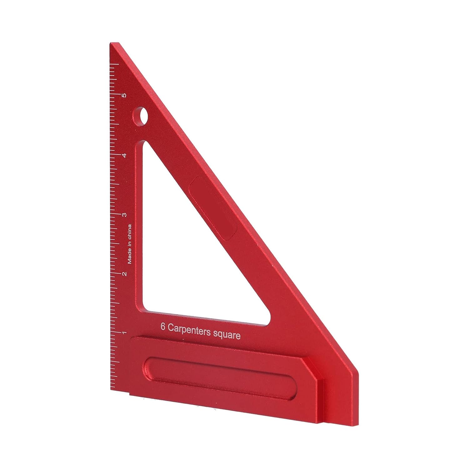 Woodworking Triangle Ruler Carpenter Square Tool Inch Carpenter Ruler Durable Aluminium Alloy 6061 Measuring Tool for Carpenters Handymen Construction Workers (6'' inch Square Ruler)