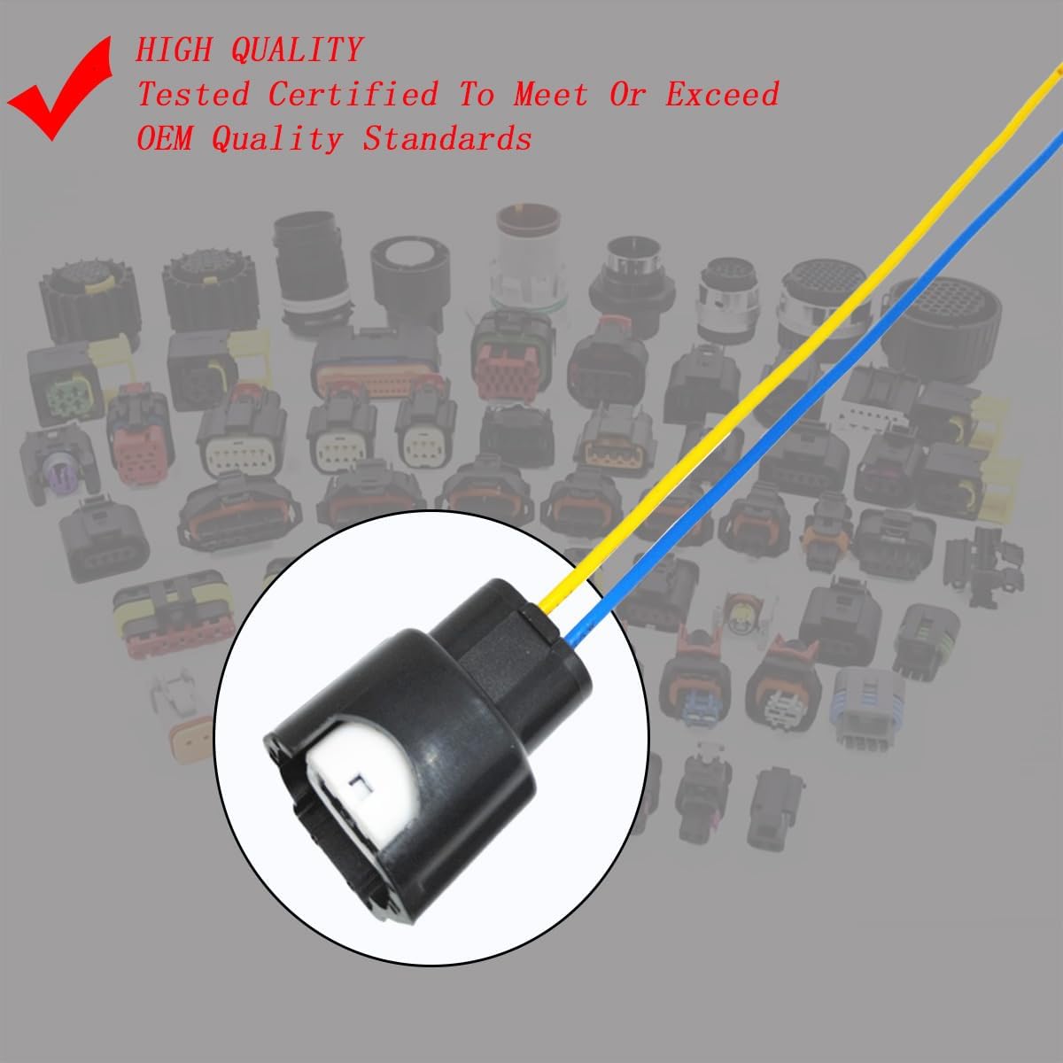 4PCS Fuel Injectors Connector Harness Plug Compatible with Nissan Pickup 1996-1997,Frontier 1998-2004, Xterra 2000-2004 2.4L,Capable of Stable Fuel Supply,Replace# JS4D-5 16600-1S700 842-18125