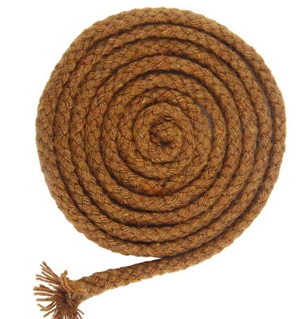 Cuerda de macramé de 5 mm x 89,9 m, cuerda de algodón natural de 8 hebras trenzada para manualidades, hilo de tejer para colgar en la pared y manualidades (GGB)