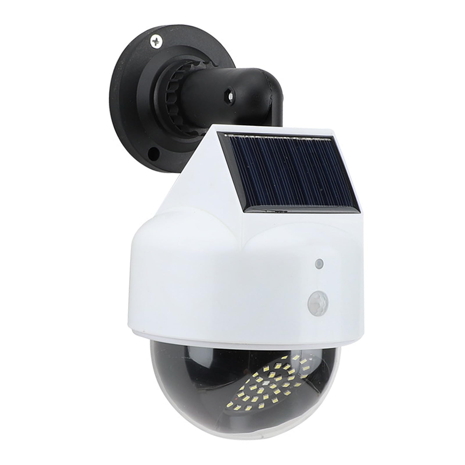 Caméra de sécurité factice 3 modes réglables avec projecteur LED solaire