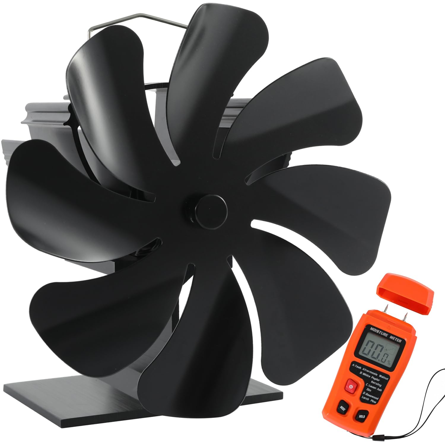 Tomersun Wood Stove Fan Heat Powered Stove Fan