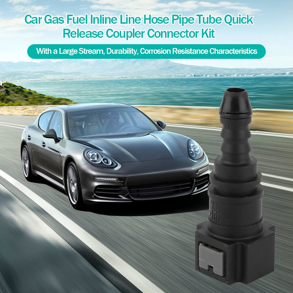 Fuel Line Coupler, Plastic Fuel Pipe Fittings 8mm Fuel Line Connectors