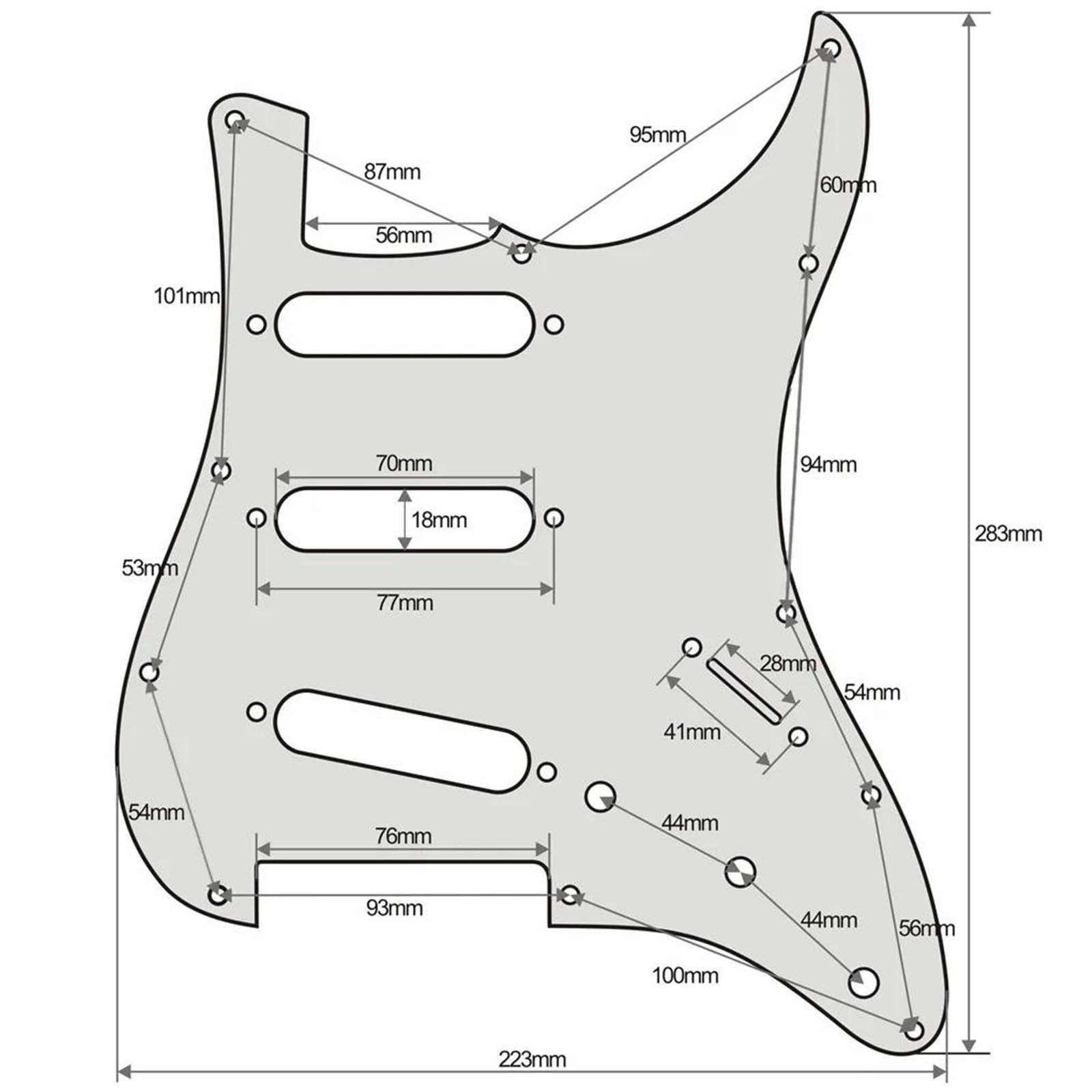 Pickup Per Battipenna Per Chitarra Elettrica Plettro Per Chitarra Precablato Alnico 5 A 3 Strati