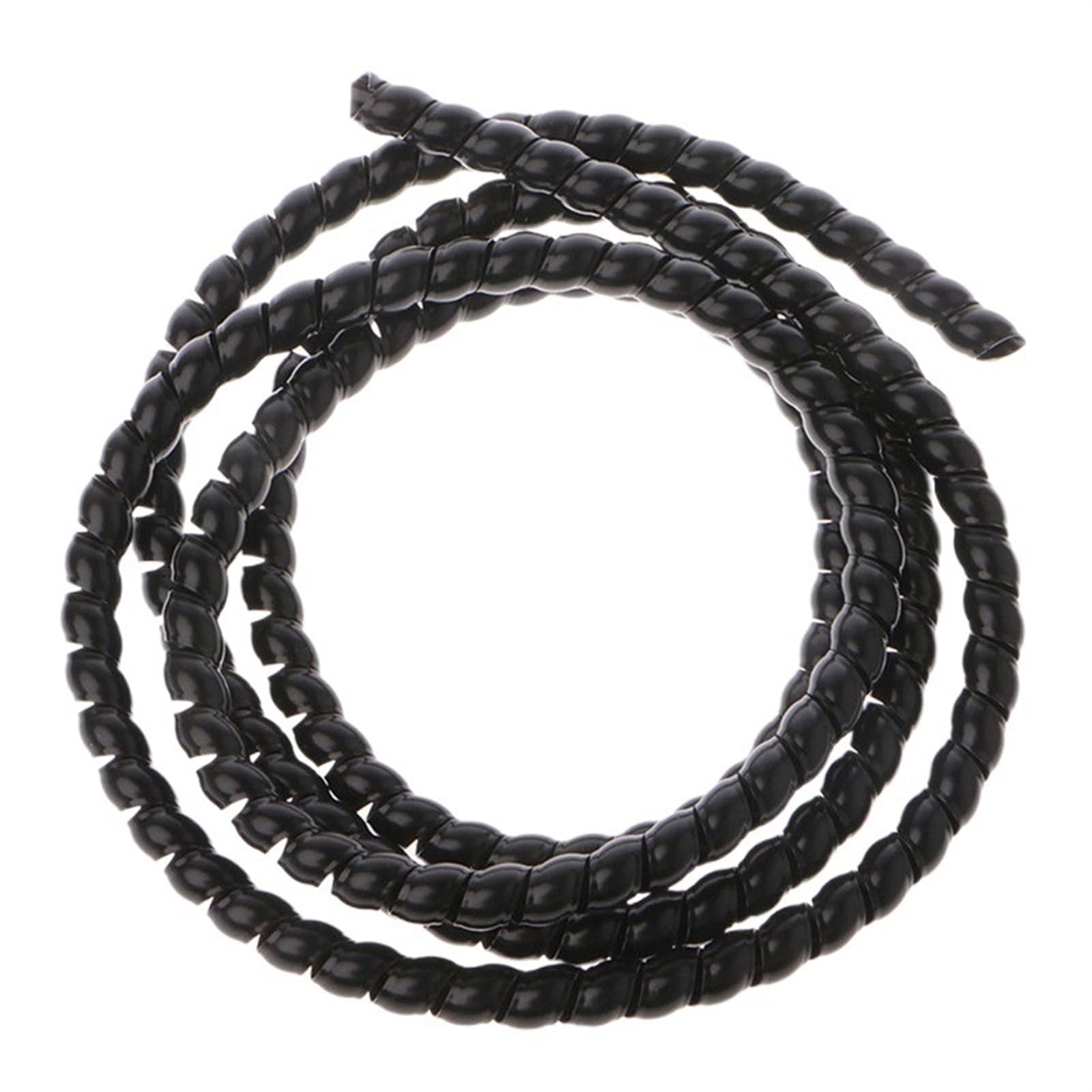 manga de cable espiral, Tubo de protección envoltura en espiral 2 metros, alambre resistente, mangas cableado, antidesorden(Black,ID 14mm)