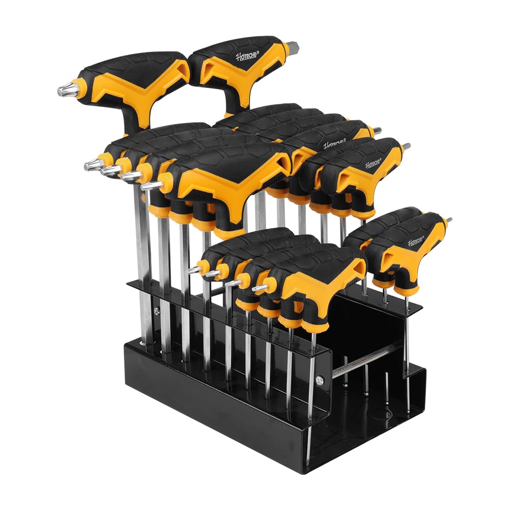 Hoteche - 18-Piece T-Handle Allen Key Set (Trox) Including Storage Box - Allen Key Set including Handle