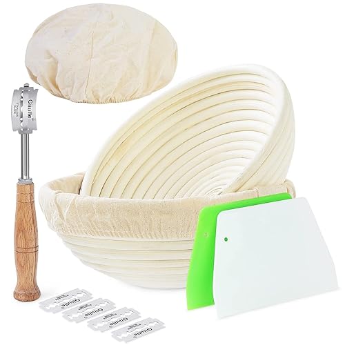 Wwyybfk Banneton Bread Proofing Basket, Sourdough Bread Baking Supplies, 9"