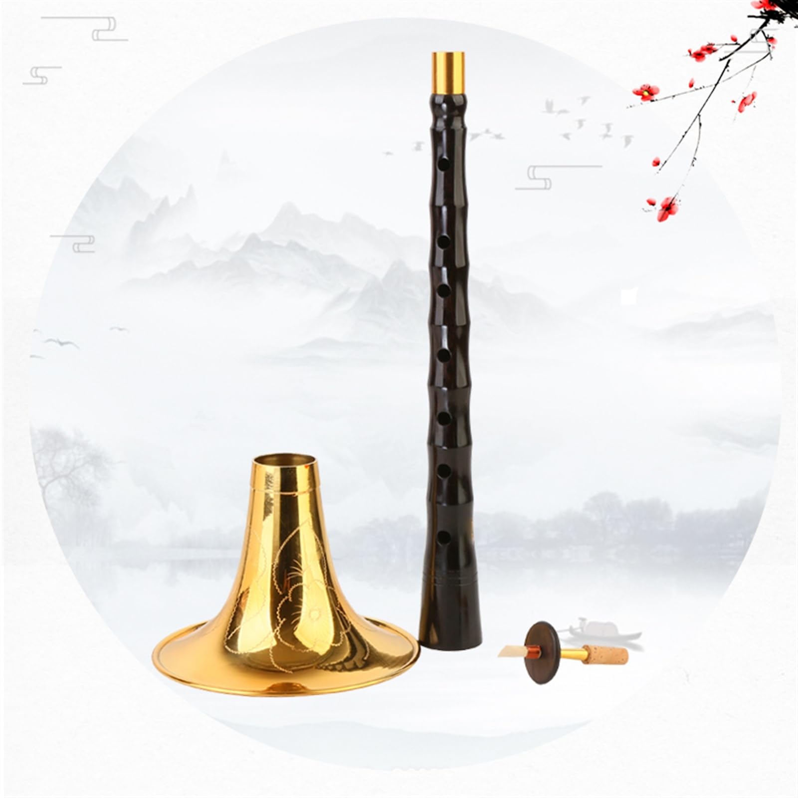 Professionelles Suona-Horn Aus Ebenholz, Chinesisches Volksvolk, Mit Suona-Tasche Suona Anfänger (Color : A flat)