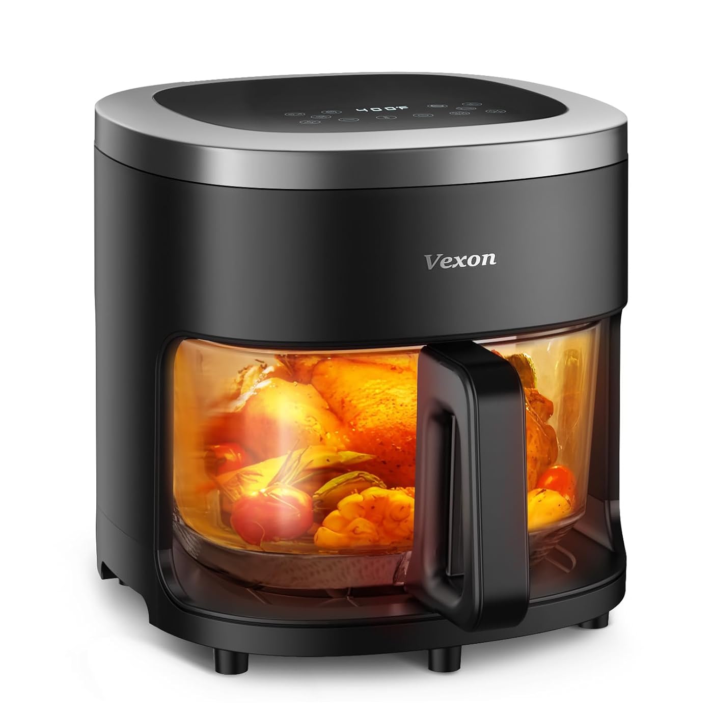 Glass Air Fryer Non Toxic Vexon 6-IN-1 Glass Air Fryer,4.5QT Air Fryer With Viewing Glass Air Fryers