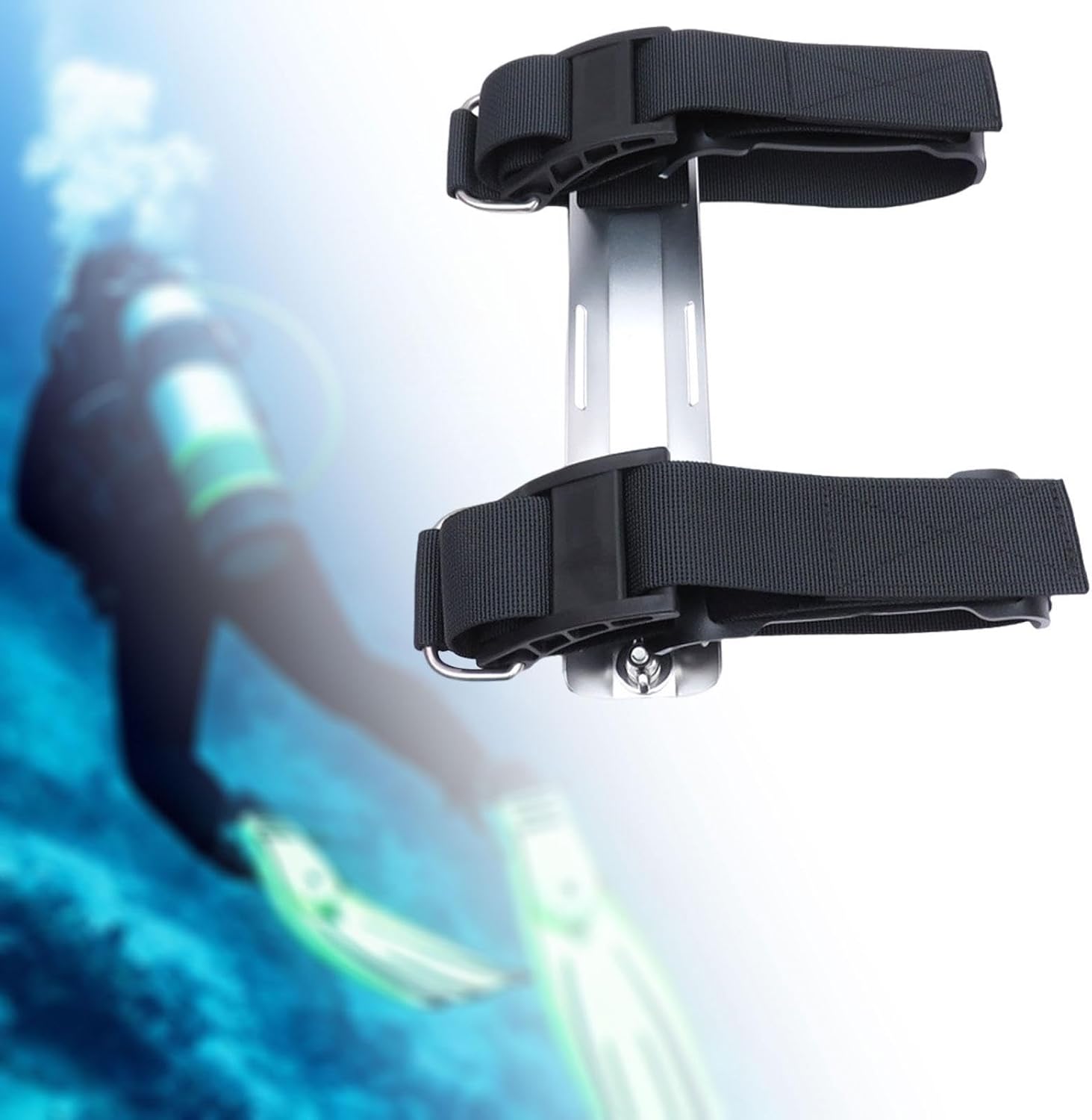 Diving Backplate Bracket Dive Gas Cylinder Bracket Tank Band Back Plate Bracket for Outdoor Freediving Underwater Snorkeling