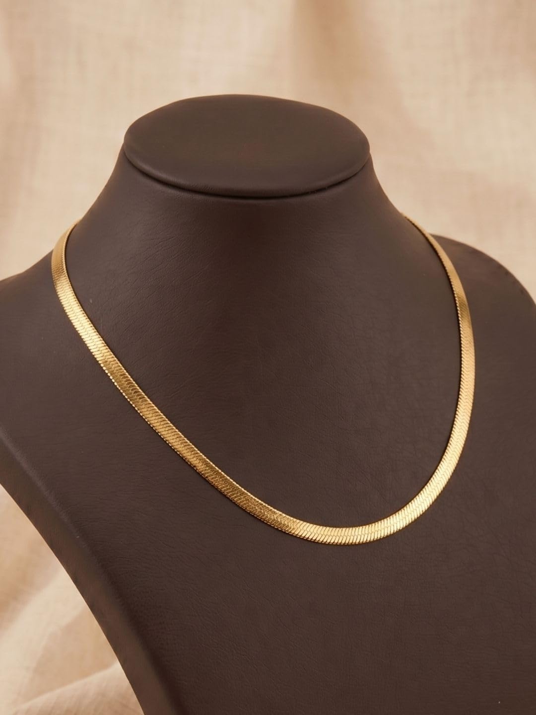 Gold Chain for Men | Premium Stylish Jewellery Chain | Elegant Gold Finish Design | 18 Inch Neck Chain | Anti Tarnish Finish | Gift for Husband and Boyfriend-image-3