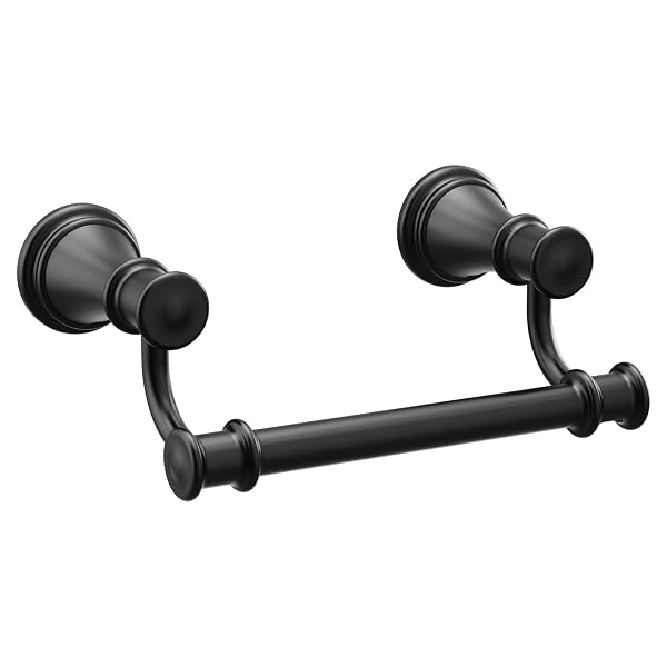 Moen Belfield YB6408BL - Porta carta igienica girevole, colore: nero opaco