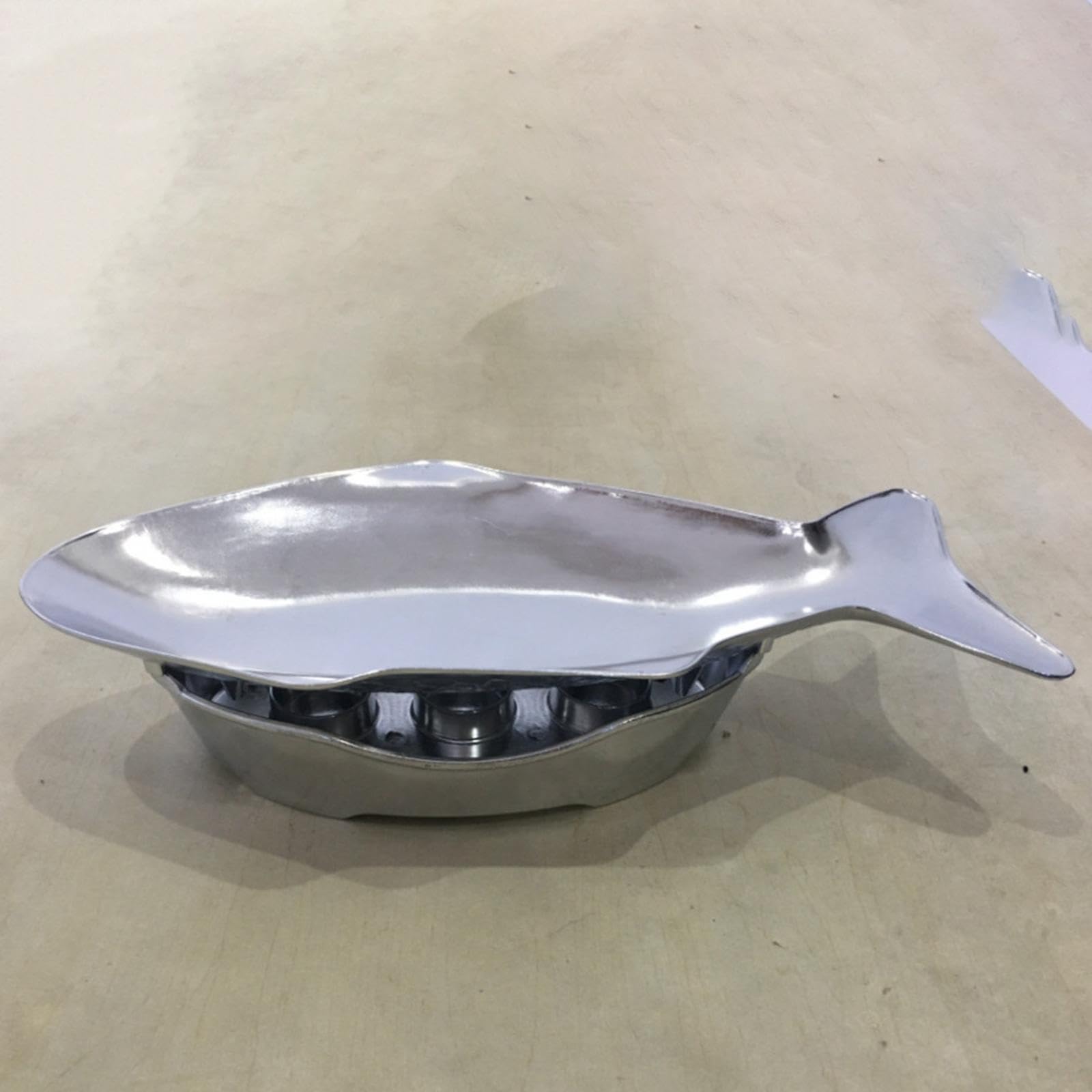Amagogo Plancha para Asar, Bandeja para Hornear Pescado, Horno, Aluminio, Robusta Y Fácil de Limpiar, Ideal para Camping, Playa, Picnic, Fiestas Y Caravanas, 41.2x18.2x5.8cm