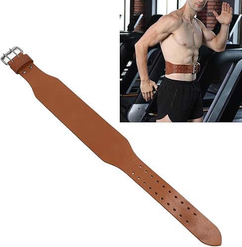 Miniatura 3 de Cinturón de levantamiento de pesas, cinturón de cuero para levantamiento de pesas para hombres, cinturón de pesas para gimnasio, soporte lumbar para