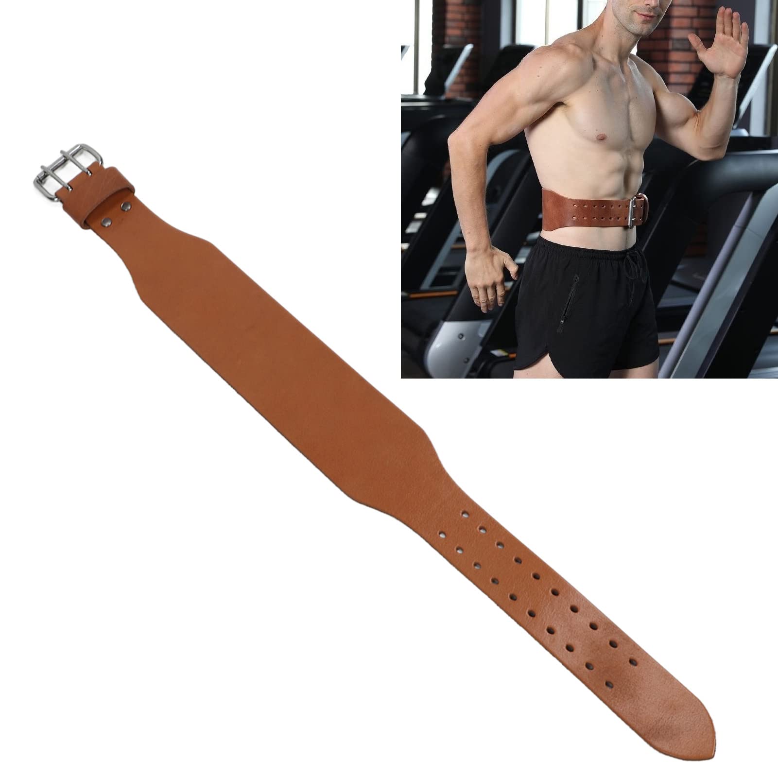 Gewichtheberbund, Leder-Gewichthebergürtel, universeller Doppelzinken-Gewichthebergürtel, Krafttraining für Outdoor-Sportarten (XL)