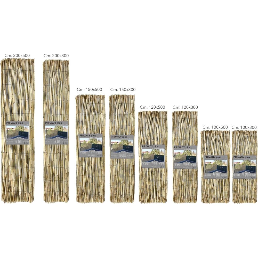 Arelle Privacy Plus – Arella Frangivista in Canne Naturali tipo Bambù, Canniccio per Balcone e Recinzione - Cm. 200x300