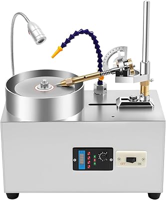 Gem Faceting Machine, 180W Jade Grinding Polishing Machine 0-2800RPM Adjustable Speed, Rock Jewel Angle Polisher with Precise Mechanical Manipulator Scale for Gem Jade Stone Crystal