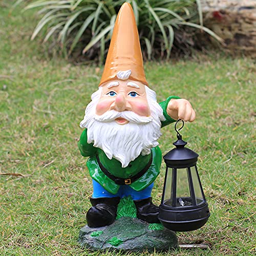 Gnomo Vedente Con Luce Solare Da Giardino - In Resina, Sfera LED | Decorazione Magica - Foto 3