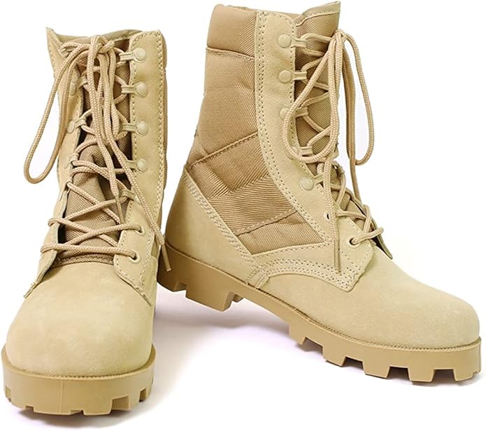 Amazon [ロスコ] ブーツ ミリタリーブーツ タクティカルブーツ G.I. Type Desert Tan Speedlace