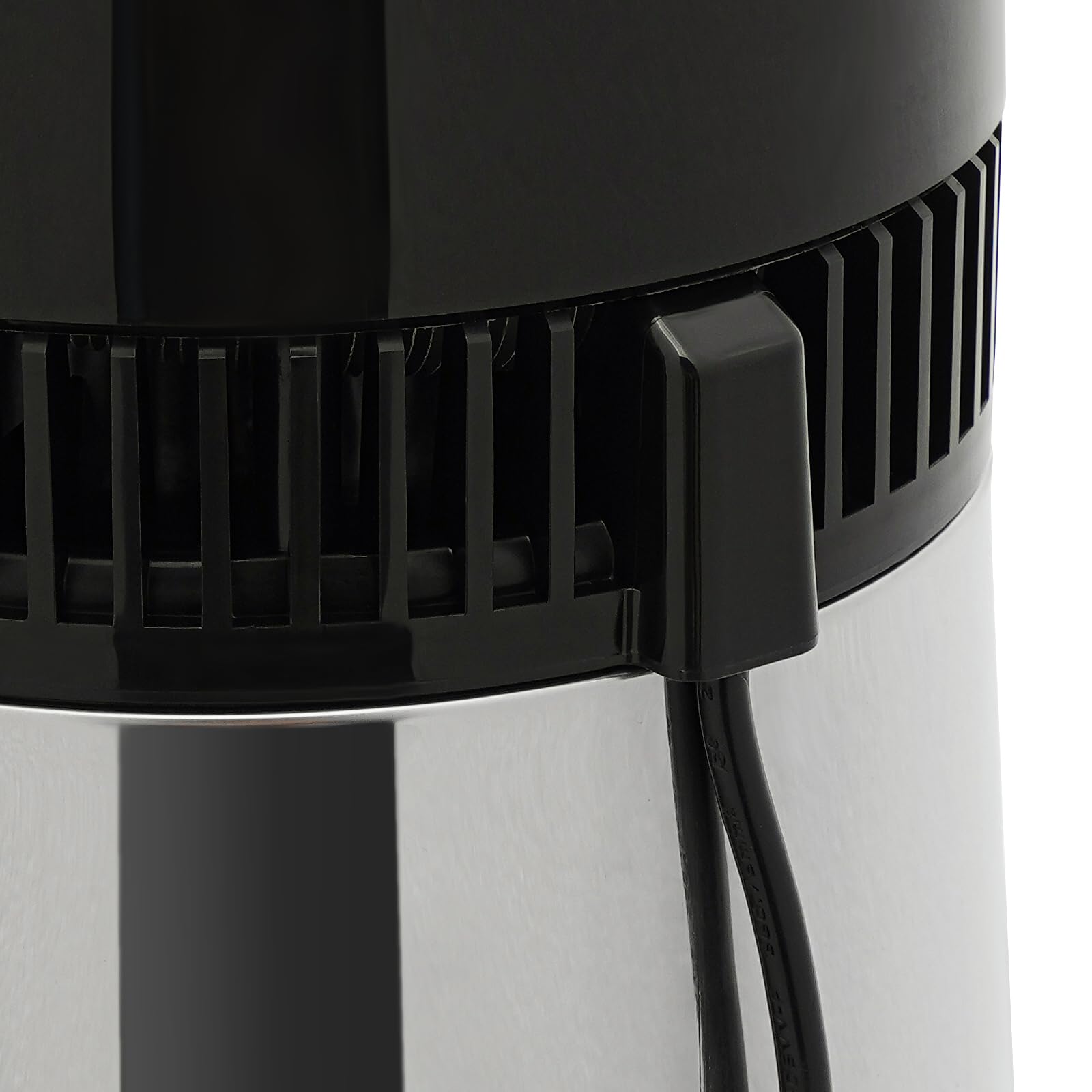 Destilador de agua 4 L 800 W de acero inoxidable con depósito | Pantalla LED, ajuste de 1 a 10 h, temperatura ambiente-106 °C, apagado automático, protección en seco, casa oficina