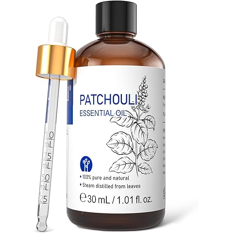 HIQILI Patchouli Essential Oil Organic, 100% Pure, for Diffuser, Homemade Perfume, Skin Care, Aromatherapy, Gift for Hippie Friend-30ML