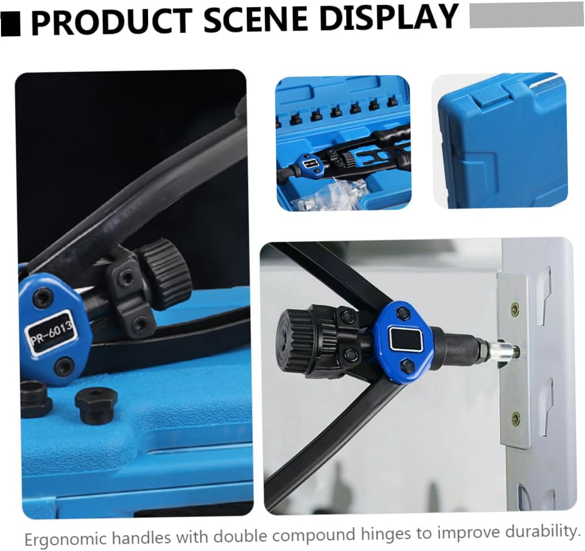 140pcs Hand Rivet Nut Tool Kit M3 to 12mm Threaded Nut Setter with Plastic Case for Automotive Repair and Workshop Use