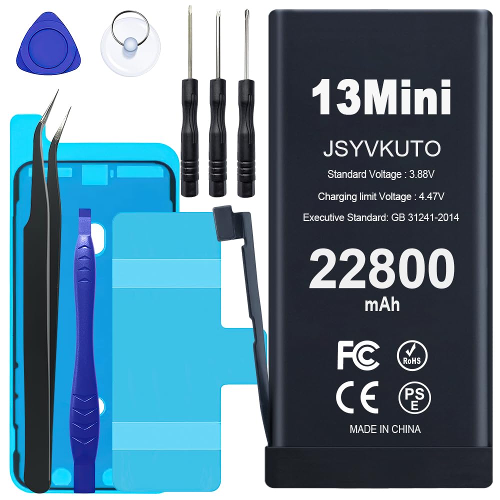 Amazon.com: JSYVKUTO 22800mAh Battery for iPhone 13 Mini, New 0