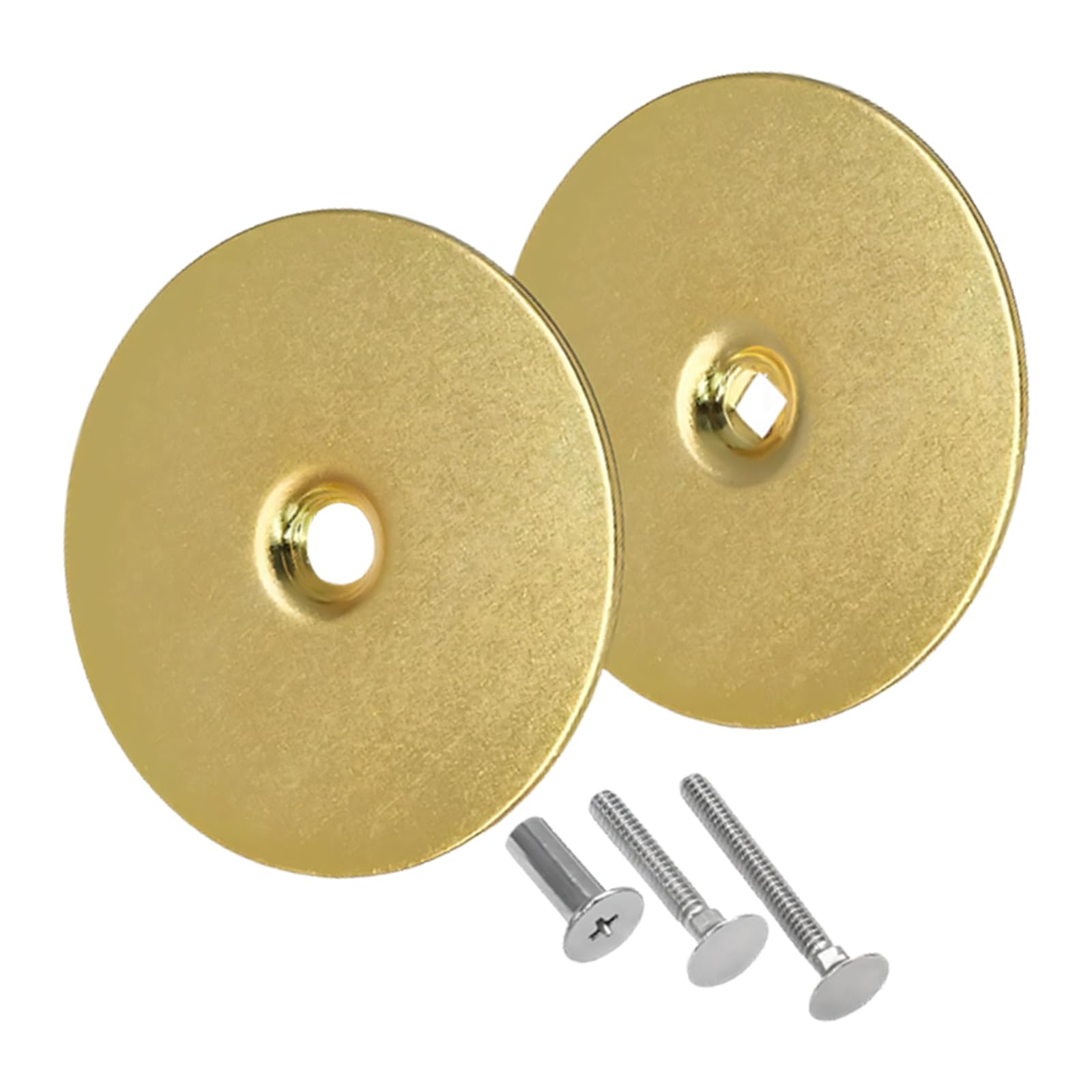 Xjdzineq Gold 2Pack Stainless Steel Door Hole Cover Plates Easyly Installation For Enhances Security And Privacy Door Hole Filling Plate