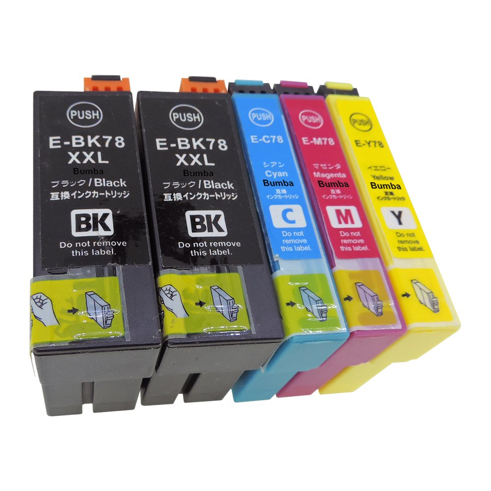 Amazon.co.jp: EPSON（エプソン用）IC4CL78(XXLBK大容量×2/C/M/Y) 5本