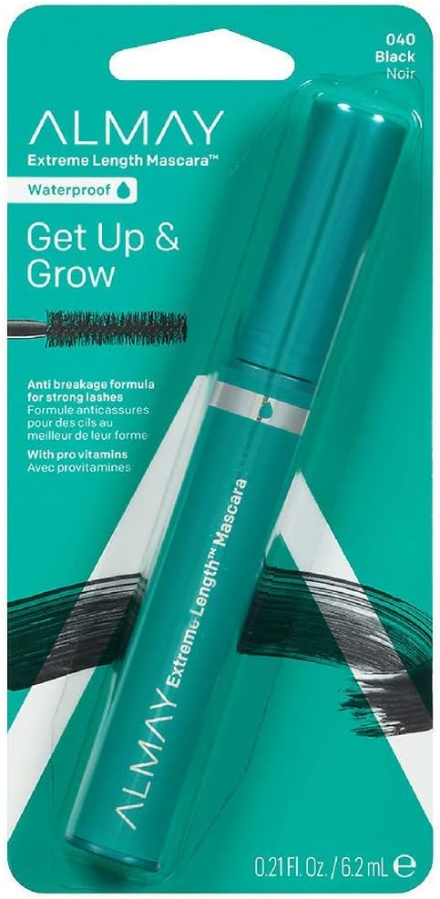 Almay One Coat Get Up and Grow Mascara, Black, 0.21-Ounce