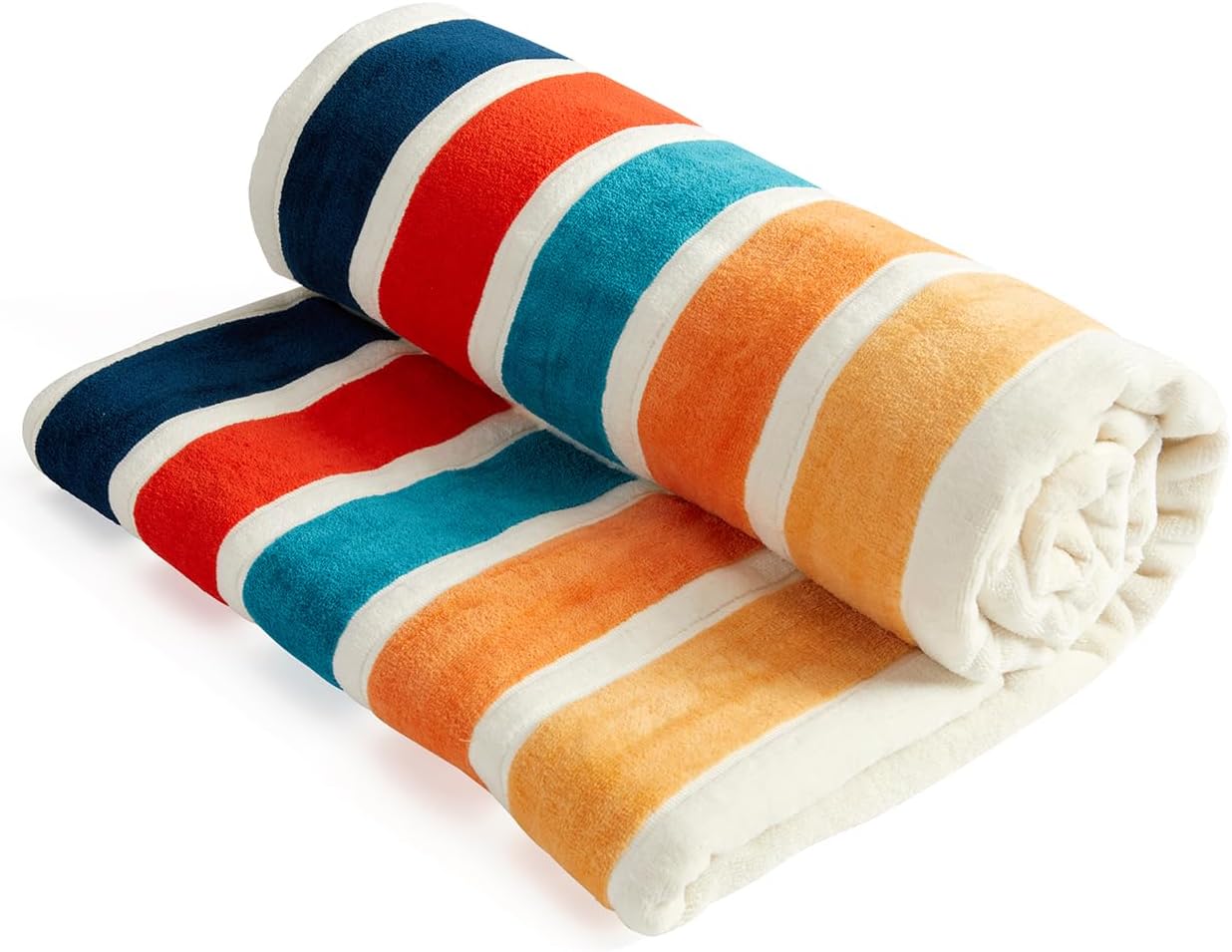 Loon & Lake Luxury Oversized Beach Towels - Retro Stripes| Oversized 40" x 70" | Crafted from 100% Combed Cotton | Ultra Plush & Super Soft | Retro Collection 1977 - Image 7