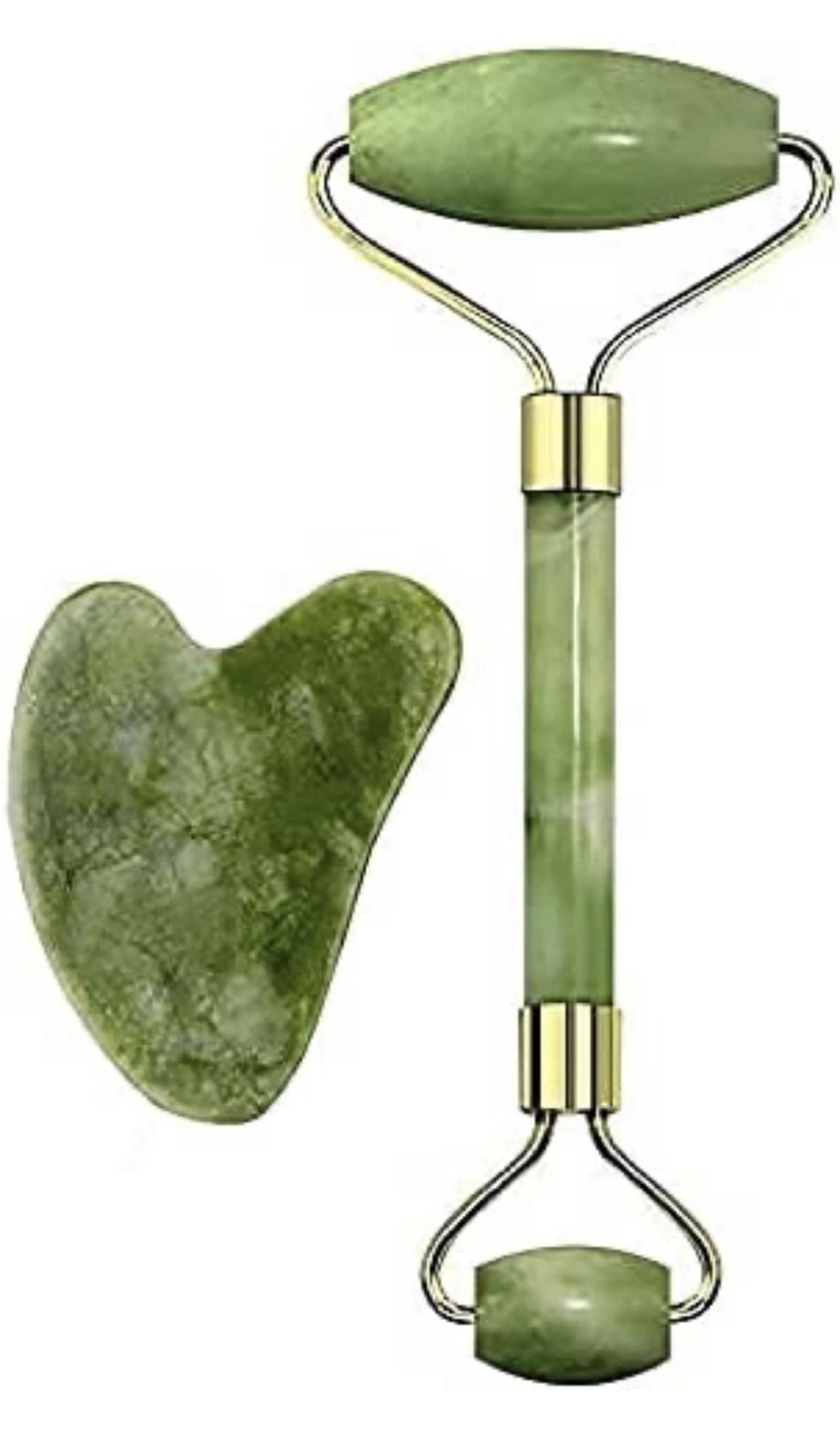EndZone Facial Massager Jade Roller Tool Himalayan Stone for Face Neck Healing Skin Wrinkles & Serum Application