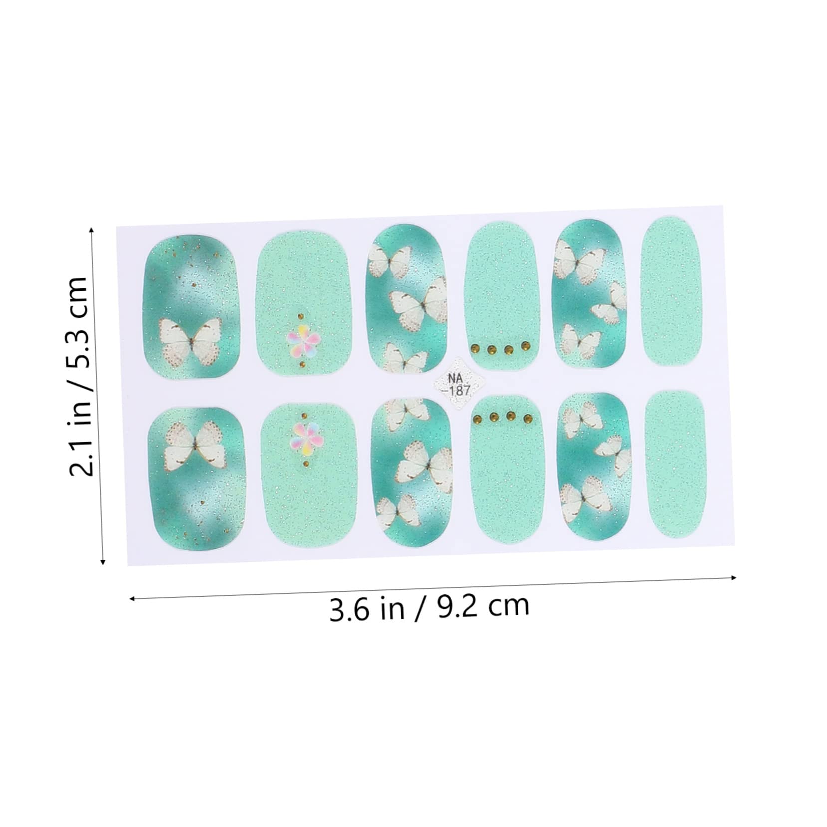 Healeved 5sets Adesivi Per Unghie Design Decorazioni Per Unghie Facili Applicare e Resistenti All Per Manicure Te