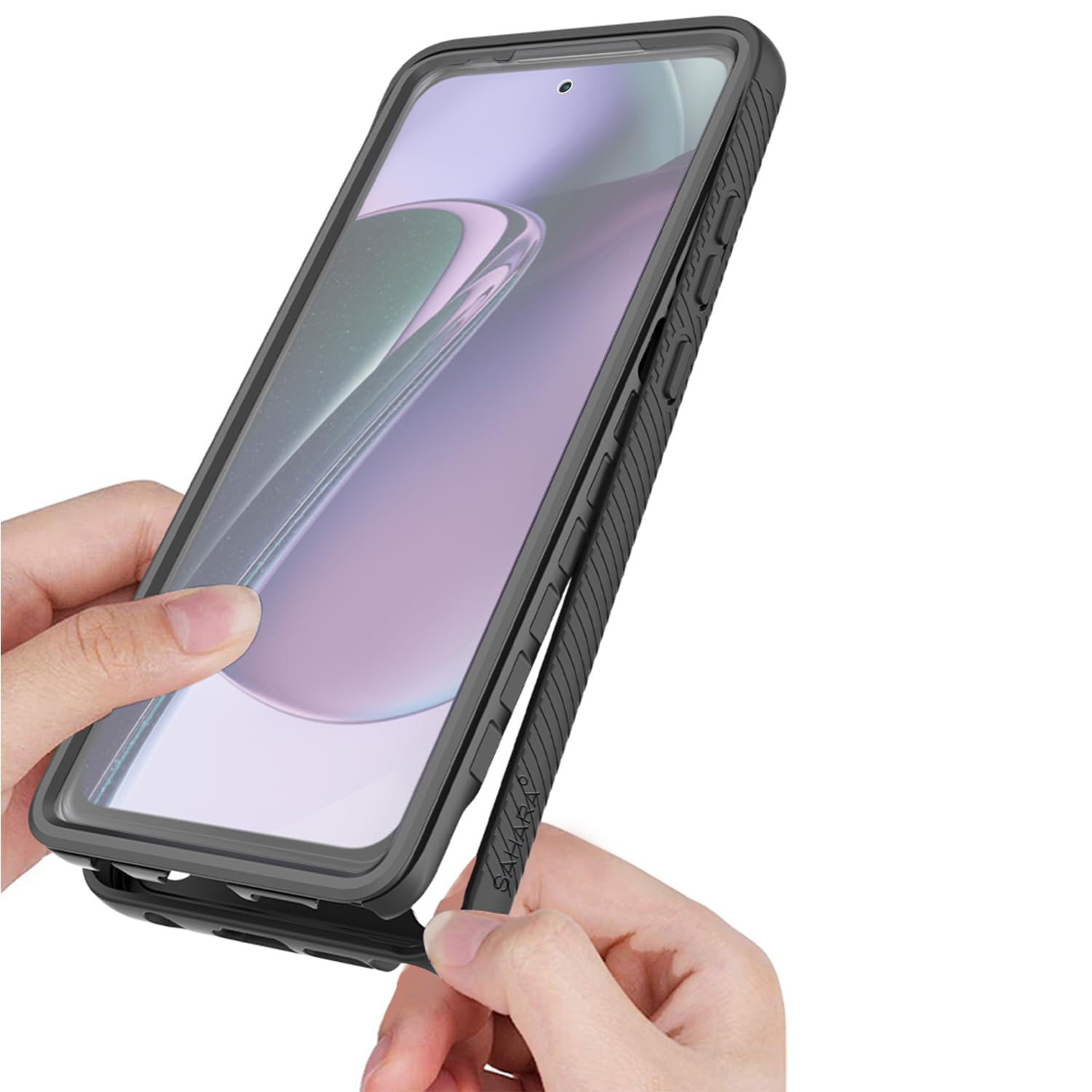 SaharaCase Raider Series Rugged Case For Motorola G Stylus 5G Shock Absorbing Black Cp00577