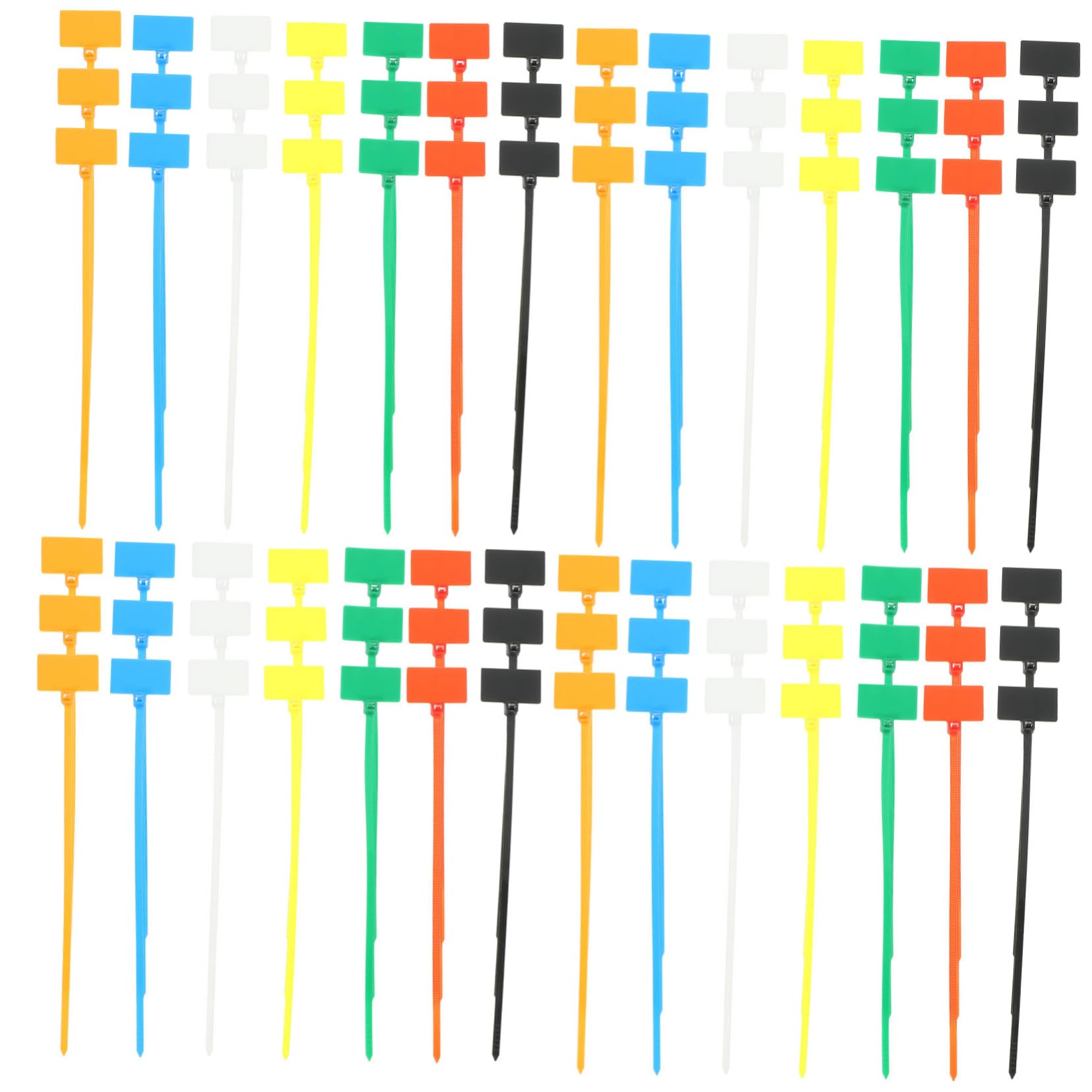 Colliers de Serrage en Nylon 4x150 Mm Autobloquants Étiquettes, Organiseurs de Fils Multifonctions pour Câbles Électriques, Informatiques, 250 Pièces Assorties, Couleur Aléatoire