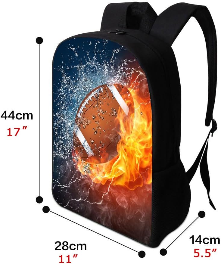 Plane Backpack 17 Inch Student Book Bag for Kids Boys Mens Aircraft Design - Image 2