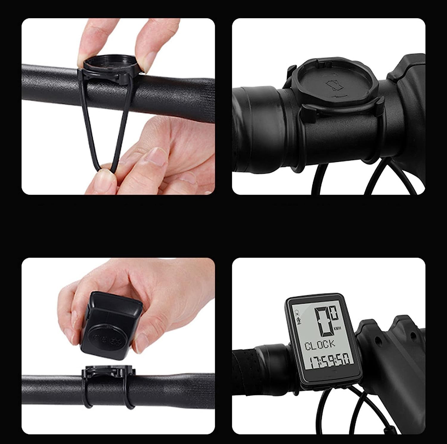 Prędkościomierz Tachymetr rowerowy, transmisja sygnału 2.4G 24-funkcyjny podświetlany wyświetlacz LCD z czujnikiem kadencji rowerowy miernik rytmu Przebiegomierz