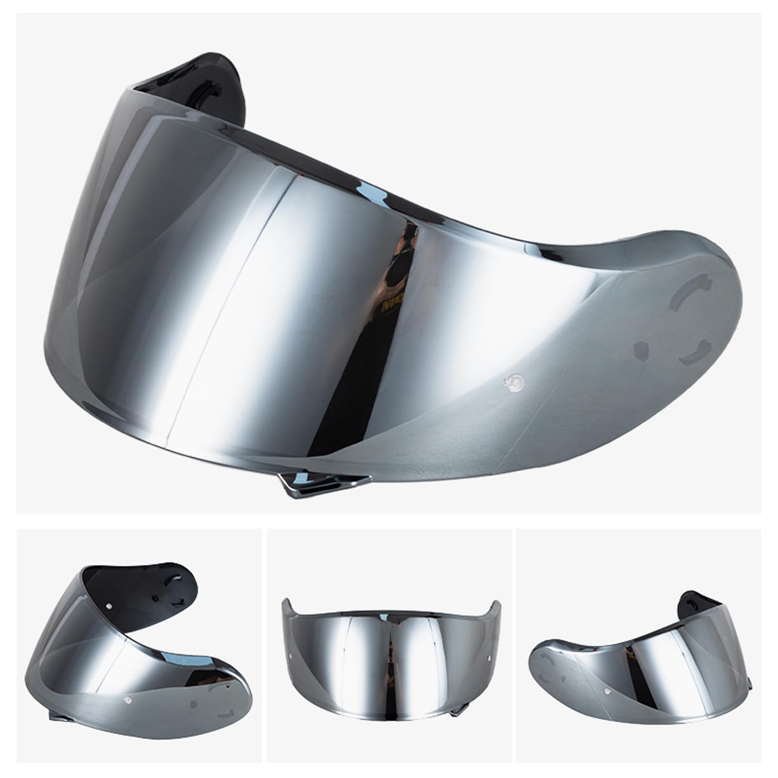 Shkalacar Casco Visiera di Ricambio per CNS-3 NEOTEC Ⅱ - Protezione per Casco Integrale, Lente per Casco da Moto (Argento)