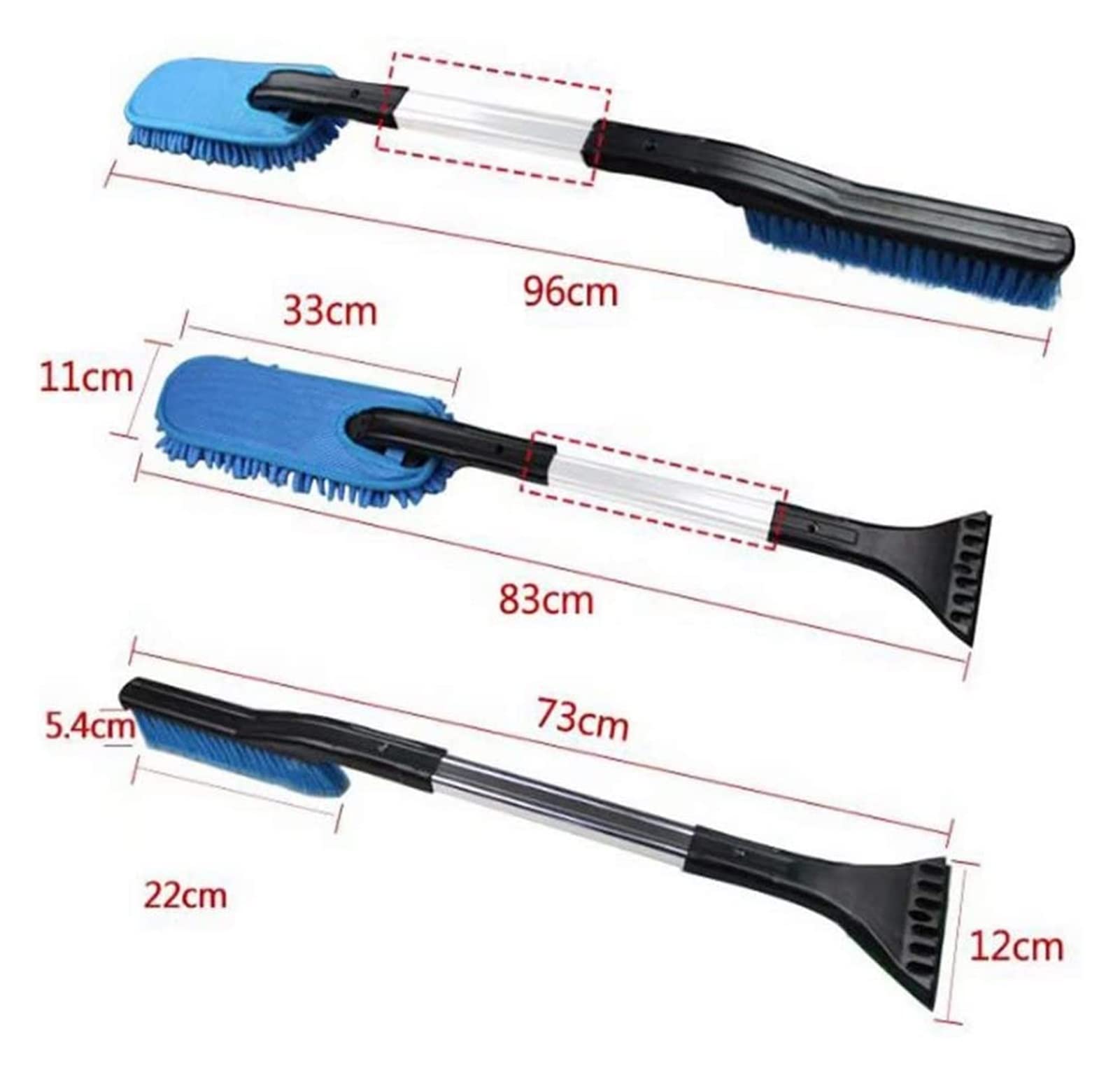 XMING Raspador de Hielo for automóviles, Cepillo de Nieve 3in1 con Confort Antideslizante, apretón Suave, removedor de Nieve, removedor de Nieve y Herramienta DE-ICER