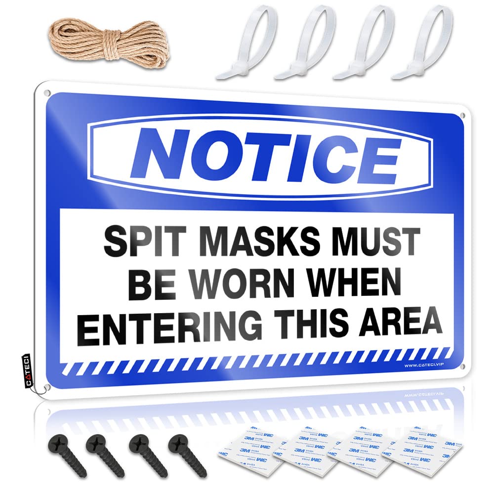 Decoration Haves Patriotic Notice Spit Masks Must Be Worn When Entering This Area For Basement - Bedroom Decor For Men Customizable(20X30CM)
