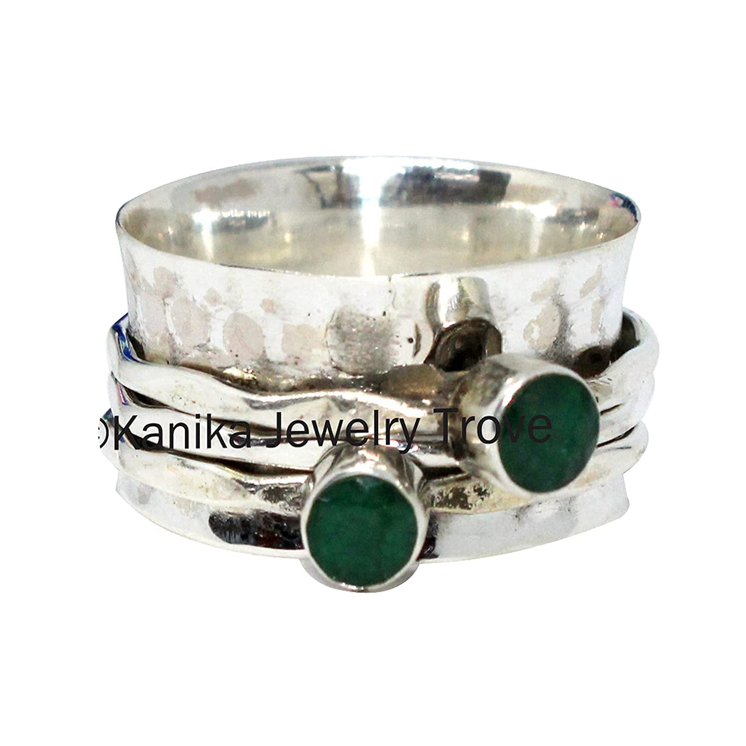 Customize your ring with any gemstone/birthstone,Red Onyx and Citrine Thumb 925 Sterling Silver Ring for Women, Size 10