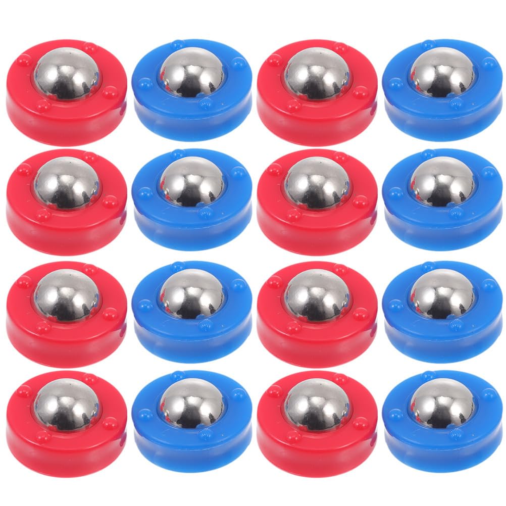 Happyyami Lot de 16 palets de table pour jeu de curling de table, accessoires de jeu de table, jeu de table, mini skateboard, accessoires de table, jeu de roues en plastique, jeu de roues pour enfant