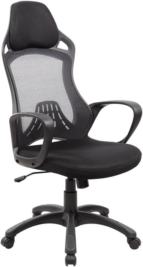 EuroStile Ergonomic High Back Executive Mesh Chair Home Office Adjustable Desk Chairs with Headrest (8148)