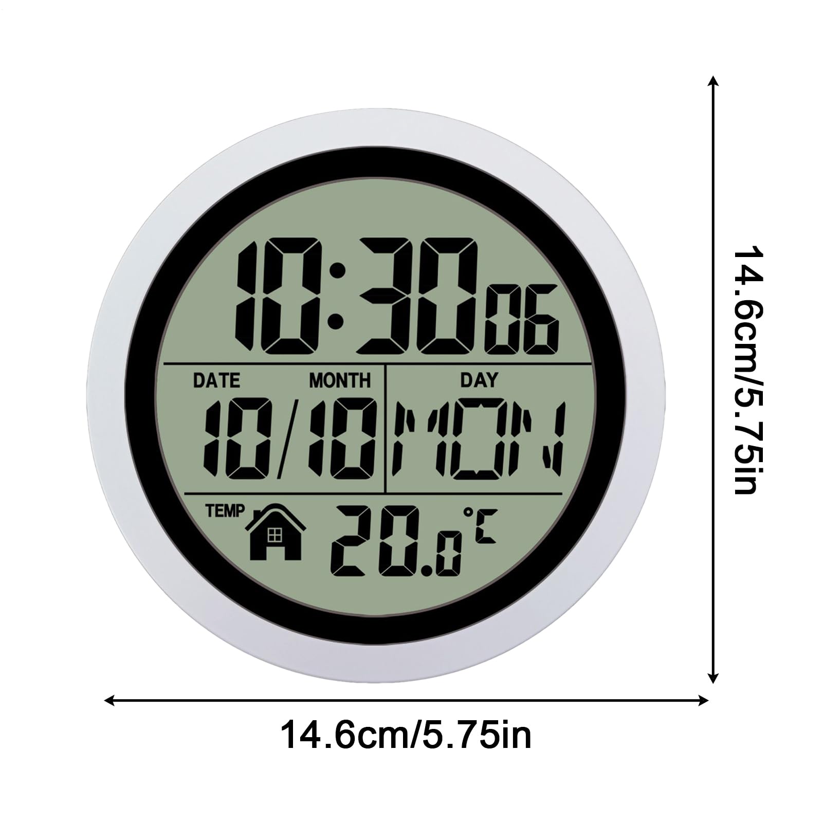 Orologi da Bagno a Batteria Temperatura e Data, Impermeabile, Decorazione