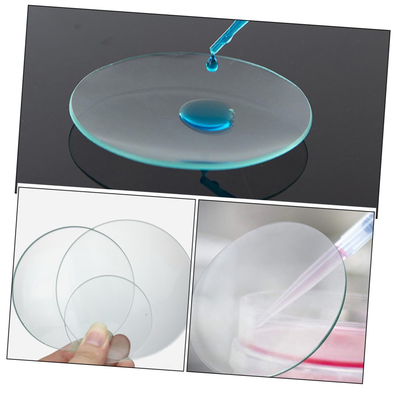 Mikikit 10pezzi Coperture in Vetro per Becher Trasparenti da Laboratorio per Esperimenti Chimici Design Preciso e Resistenza alle Alte Temperature