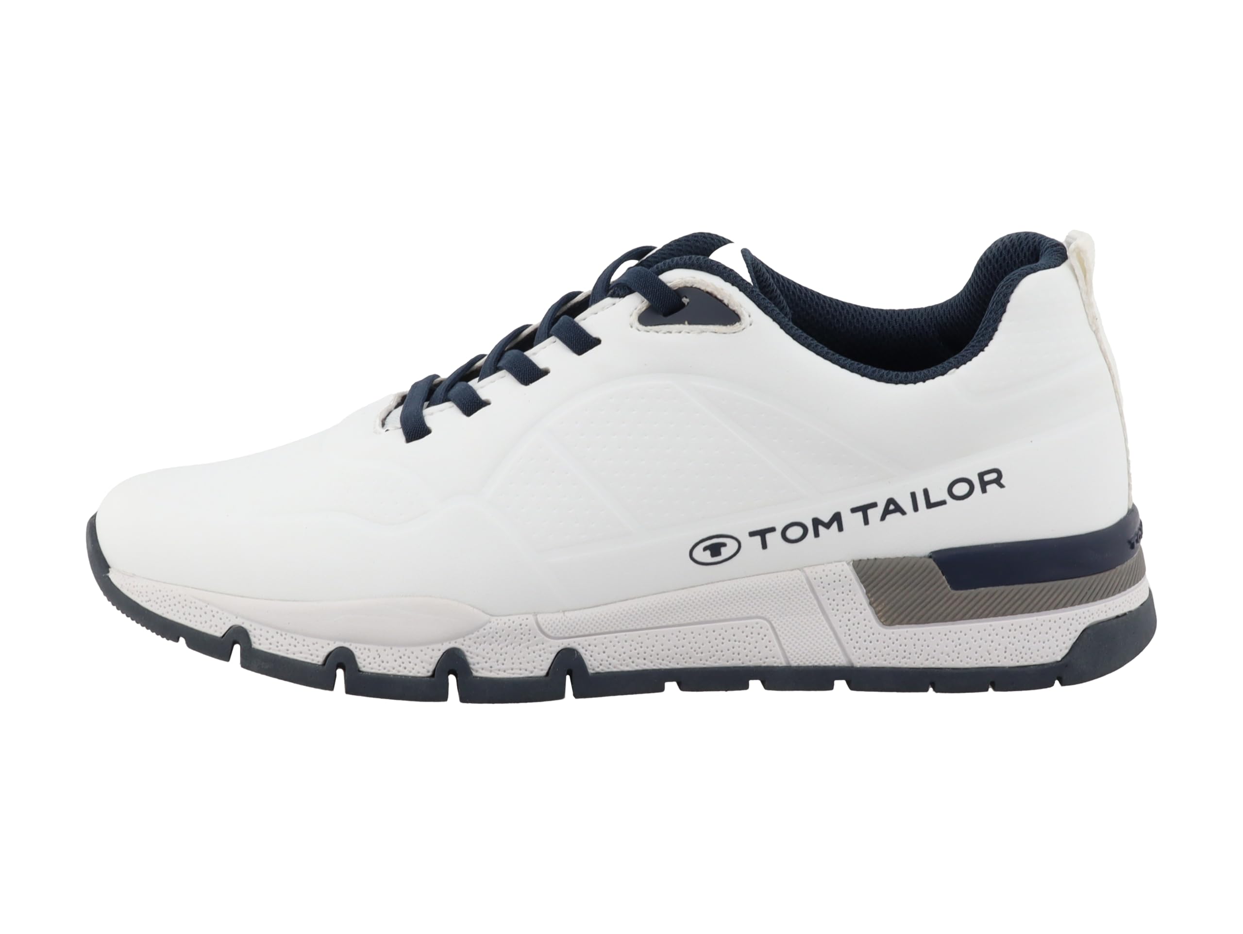 TOM TAILOR Men's 5380340018 Trainers, White, 45 EU, White, 11 UK