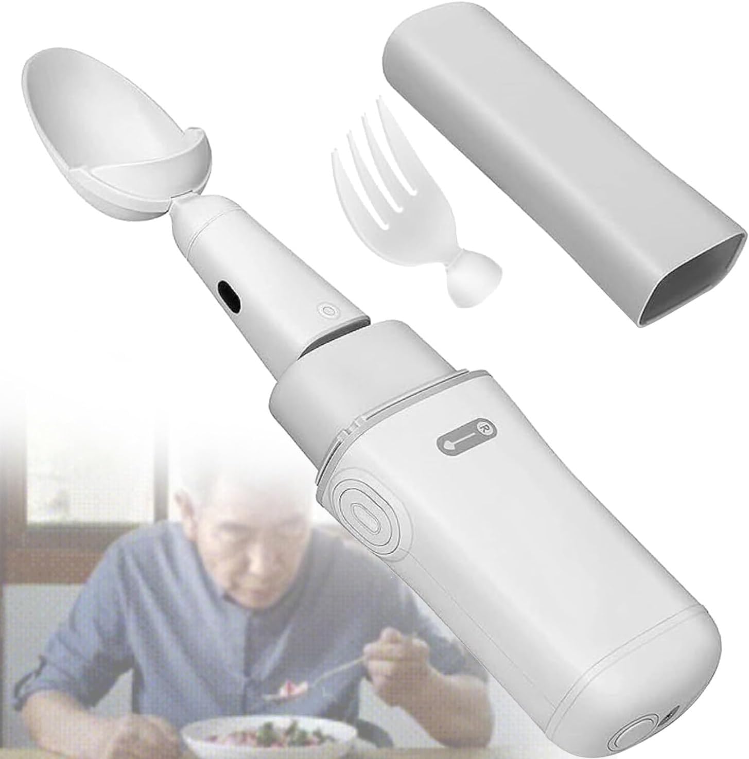Parkinson Spoon Spoon for Hand Tremors Parkinson Aids for Living Hand Tremor Eating Aids Auxiliary Tableware Smart Anti-Shake Spoon Parkinsons Utensils