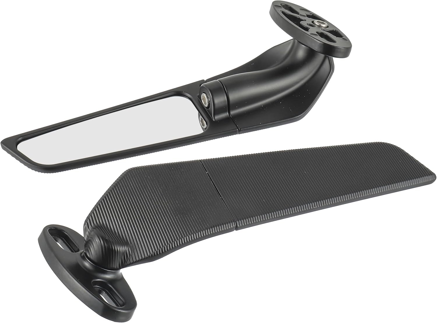 Rétroviseurs moto, 2 pièces,rétroviseurs d'extrémité de guidon pivotants à 360°, rétroviseurs pour cyclomoteurs et scooters, compatibles avec la plupart des motos (noir) | Rétroviseur latéral pour cyclomoteur, scooter, compatible avec la plupart des motos